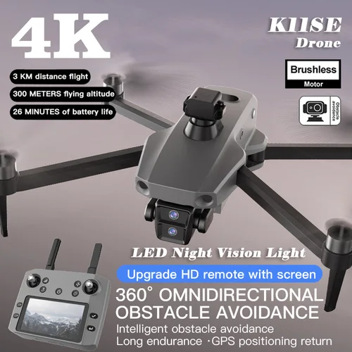 K11 SE GPS ドローン 4K HD デュアルカメラ インテリジェント障害物回避スクリーン RC 5G ESC ブラシレス LED ランプ EIS 手ぶれ補正 FPV ドローン