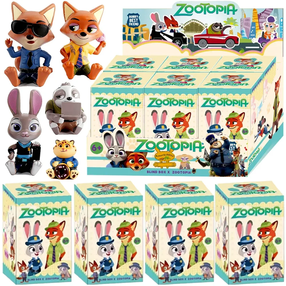 

Серия Disney Zootopia, хорошие сидящие слепая коробка, фигурки, милый Джудит, Ник Флэш Финник, настольные украшения, подарки на день рождения для детей