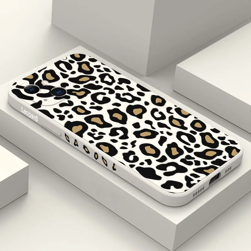 

Luxury Leopard Print Phone Case For Xiaomi Poco F5 X5 X6 M6 Pro Mi 11 Lite 5G NE 13 12 Lite 12T 12X 13T Pro Soft Silicone Cover