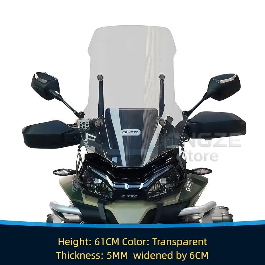 Voor CFMOTO 800 MT 51 CM-66 CM Motorfiets Hoge Kwaliteit Scherm Voorruit Windgeleiders Voorruit Transparant/Grijs CF800MT MT800