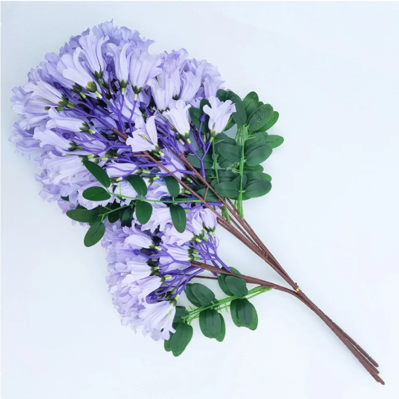 Simulation Jacaranda Tree Branch Artificial Hydrangea Flower Arrangement Material Home Hotel Wedding Background Deco Fake Floral