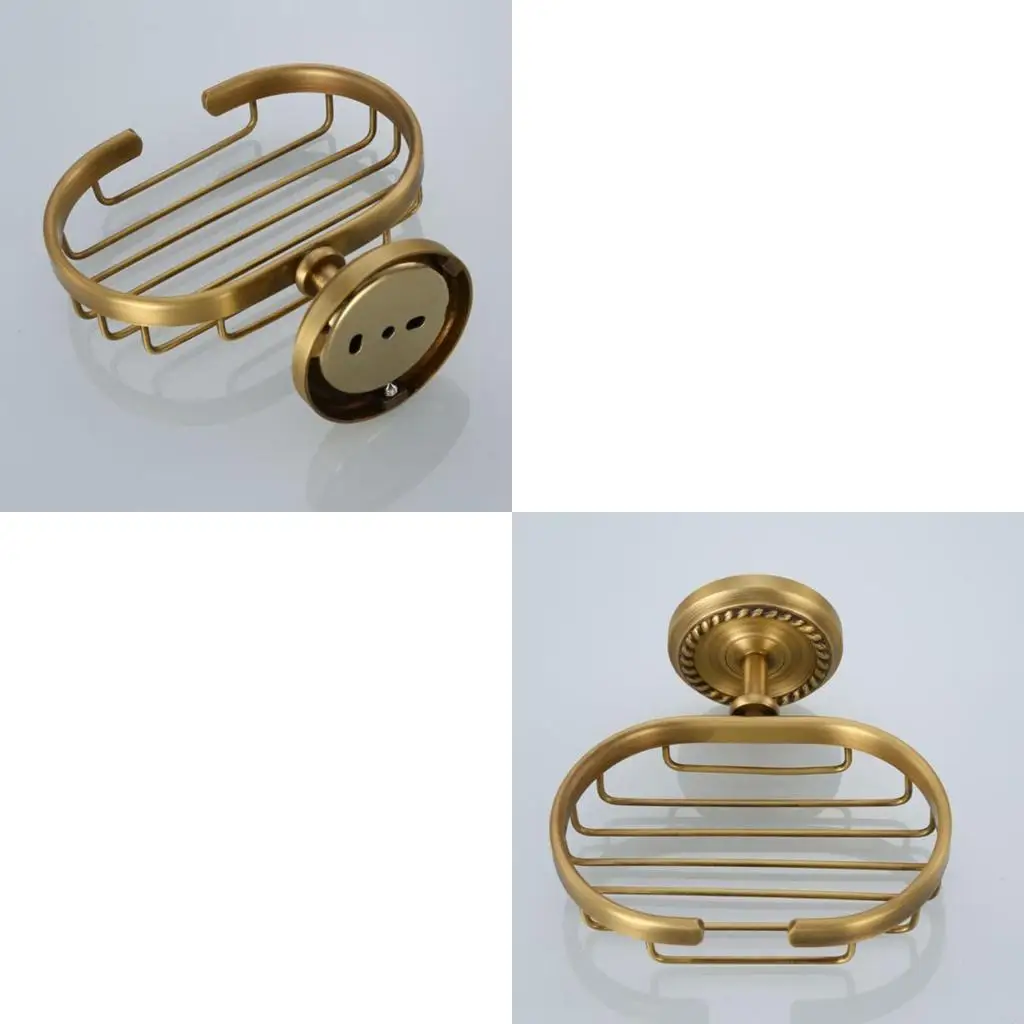 Super Powerful Soap Dish Soap Holder, Strong Brass Holder Soap Dish Rack Shower Accessories for Bathroom (Copper) 