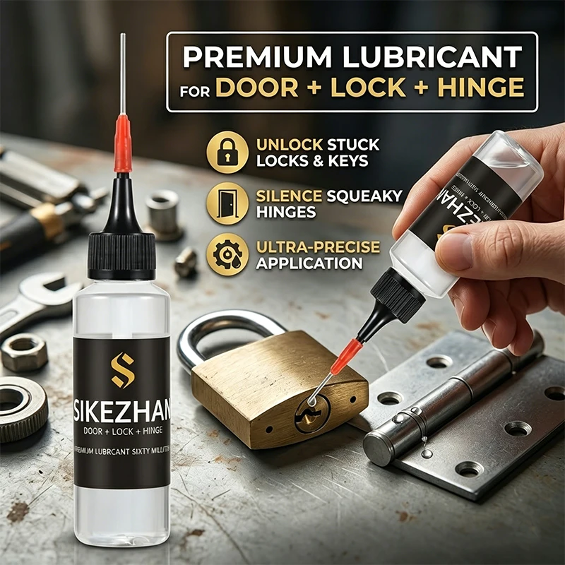 60ml SIKEZHAN Door Lock & Hinge Lubricant Precision Oil for Household Hardware Maintenance Anti-Squeak & Rust Protection