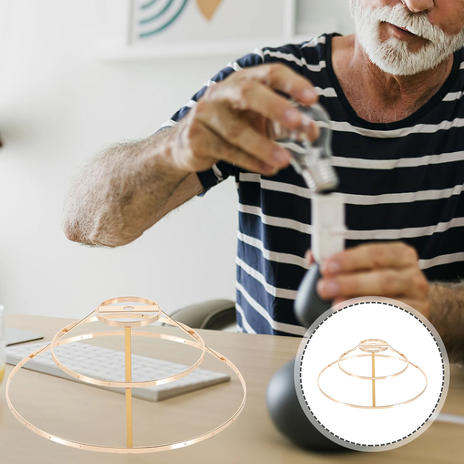 Ijzeren Lampenkap Ring 3-Layer Vintage Lampenkap Frame DIY Metalen Ondersteuning Fitter voor Drum Hanger Lichtpunt lampenkap Frames