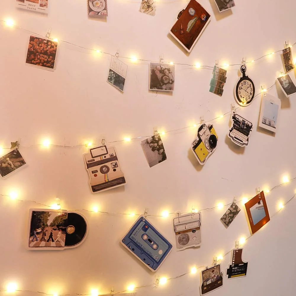2M/5M/10M LED Photo Clip Lights String Fairy Lights Battery Box Garland Bedroom Home Party Photo Wall Wedding Christmas Decor