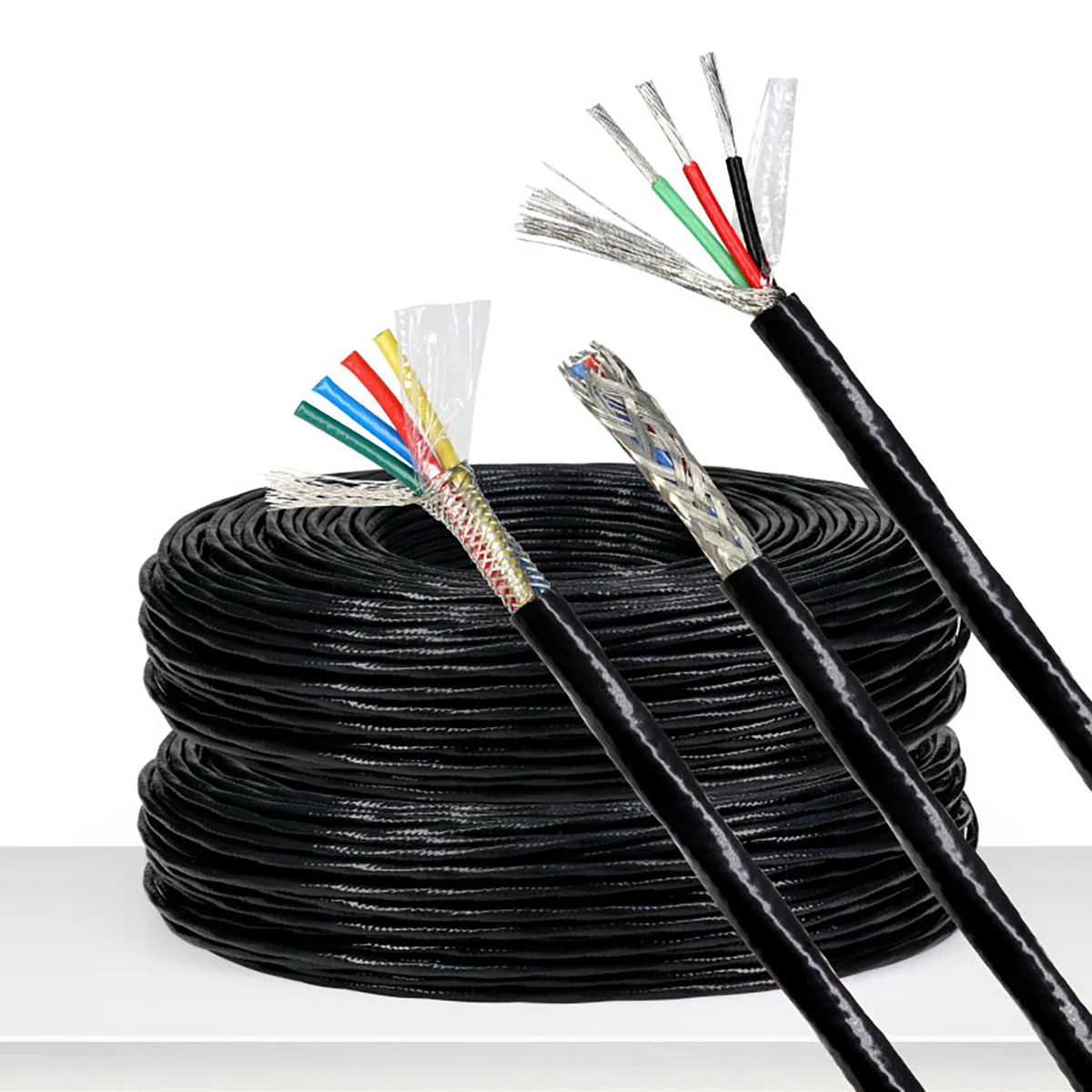 PTFE Shielded High Temperature Tinned Copper Cable Heating Cable 200℃ FEP Fluorine Plastic Shielding Wire Oil Resistance