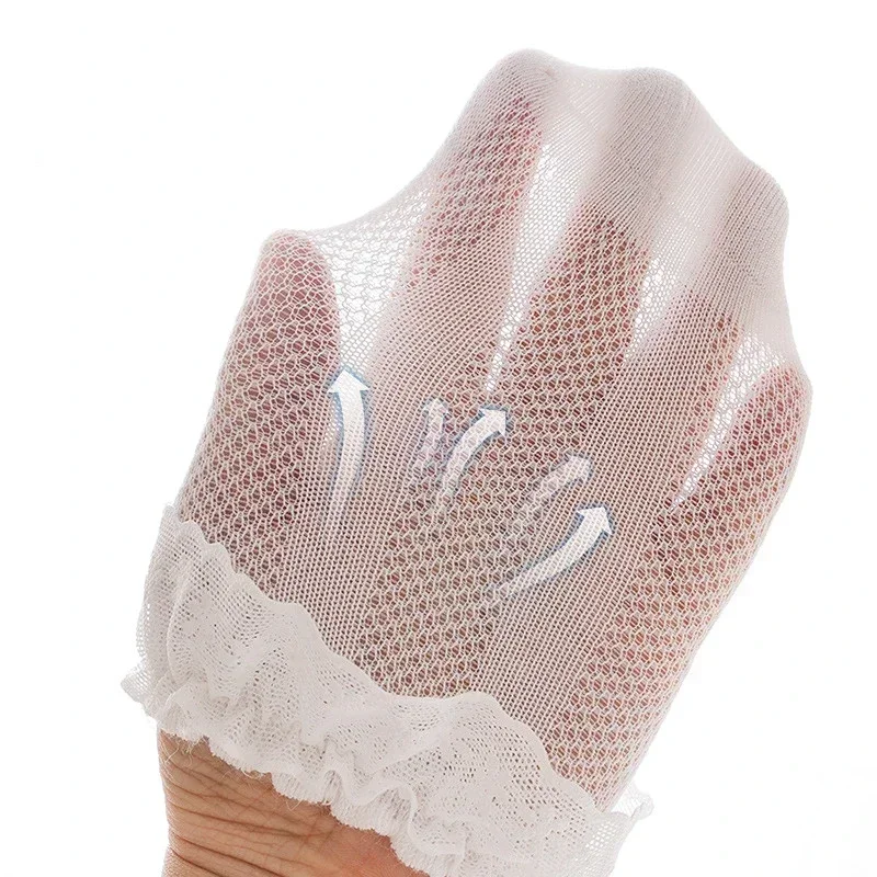 Chaussette en dentelle pour bébé, simplicité coréenne, couleur unie, à volants, en coton, maille fine, respirante, accessoires de vêtements pour enfants