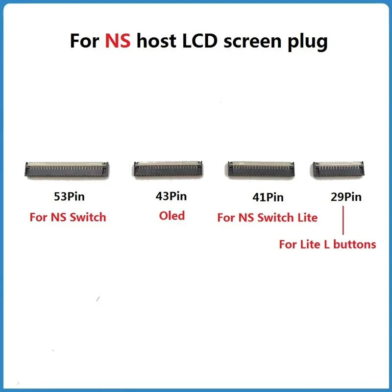 5pcs For NS Swtich Lite OLED Host Screen Socket FPC Connector Row Plug For Nintendo Switch Lite L Key LCD Display Interface Port