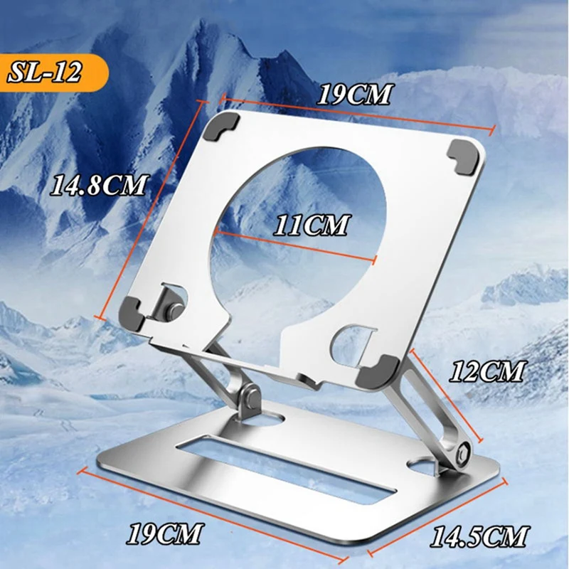 حامل من سبائك الألومنيوم للتابلت ، وسامسنج ، وشاومي ، وهواوي ، وإيوس ، وآيباد ، ولوحة تابلت ، ولابتوب-B ، سهل الاستخدام