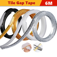 Ceramic Tile Gap Tape Kitchen Bathroom Waterproof Beautiful Seam Self-Adhesive Sticker Wall Floor Gap Line Decorative Strip 6M