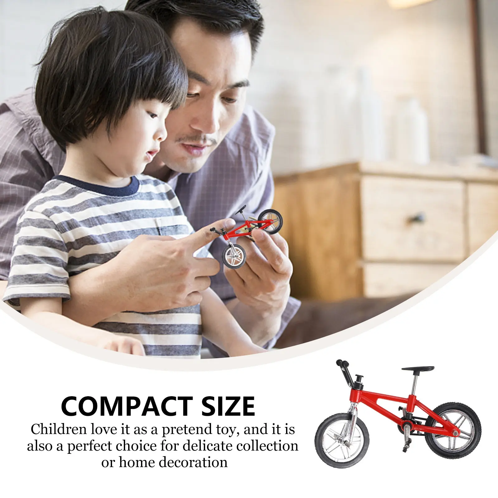 1Set Mini Bike Alloy Finger Bicycle Realistic Moving Parts Desktop Pretend Play Finger Bikes Bike Toy Model Mini Mtb