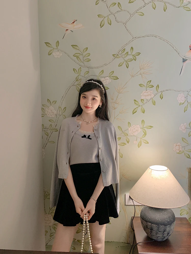 

Юбка Miss Squirrel Fibone Velvet с высокой талией, А-силуэт, женская, маленький размер, ретро, черная, утягивающая, средней длины