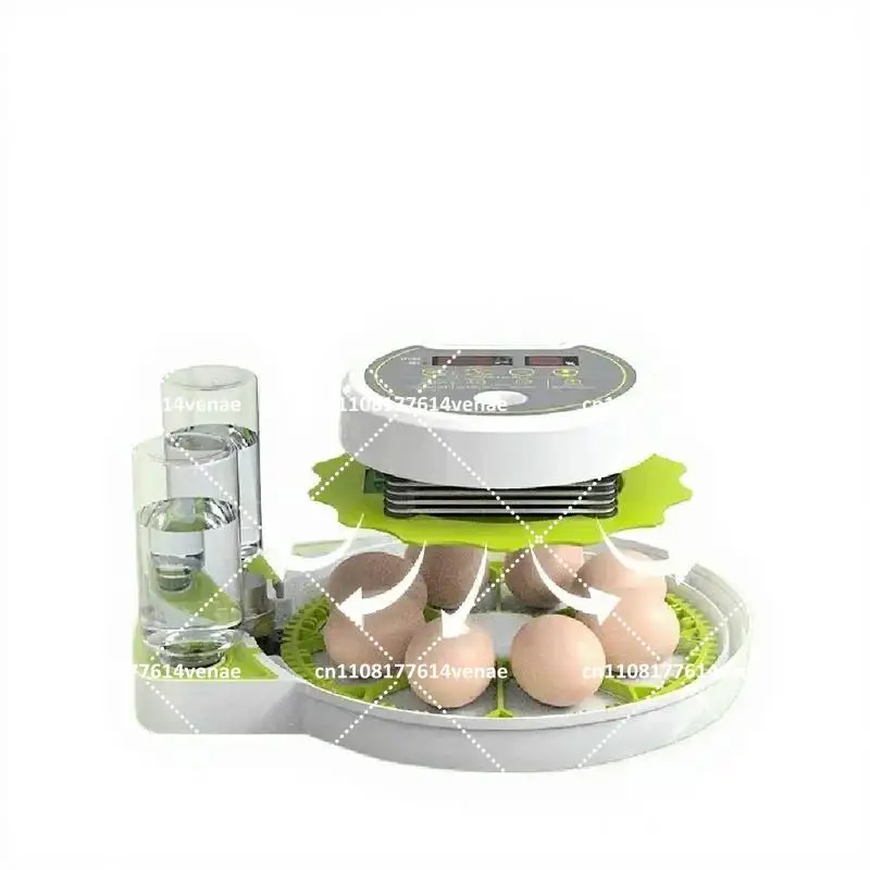 Small Automatic Incubator for Chicken Bird Eggs, Intelligent Flying Saucer Design, Home Use Hatching Machine