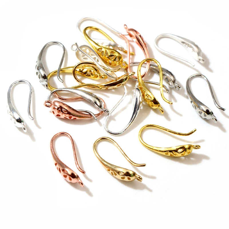 10pcs (5pairs) 20x11mm Matte Silver Plated and Gold Color Ear Hooks Earring Wires for Handmade Women Fashion Jewelry Earrings