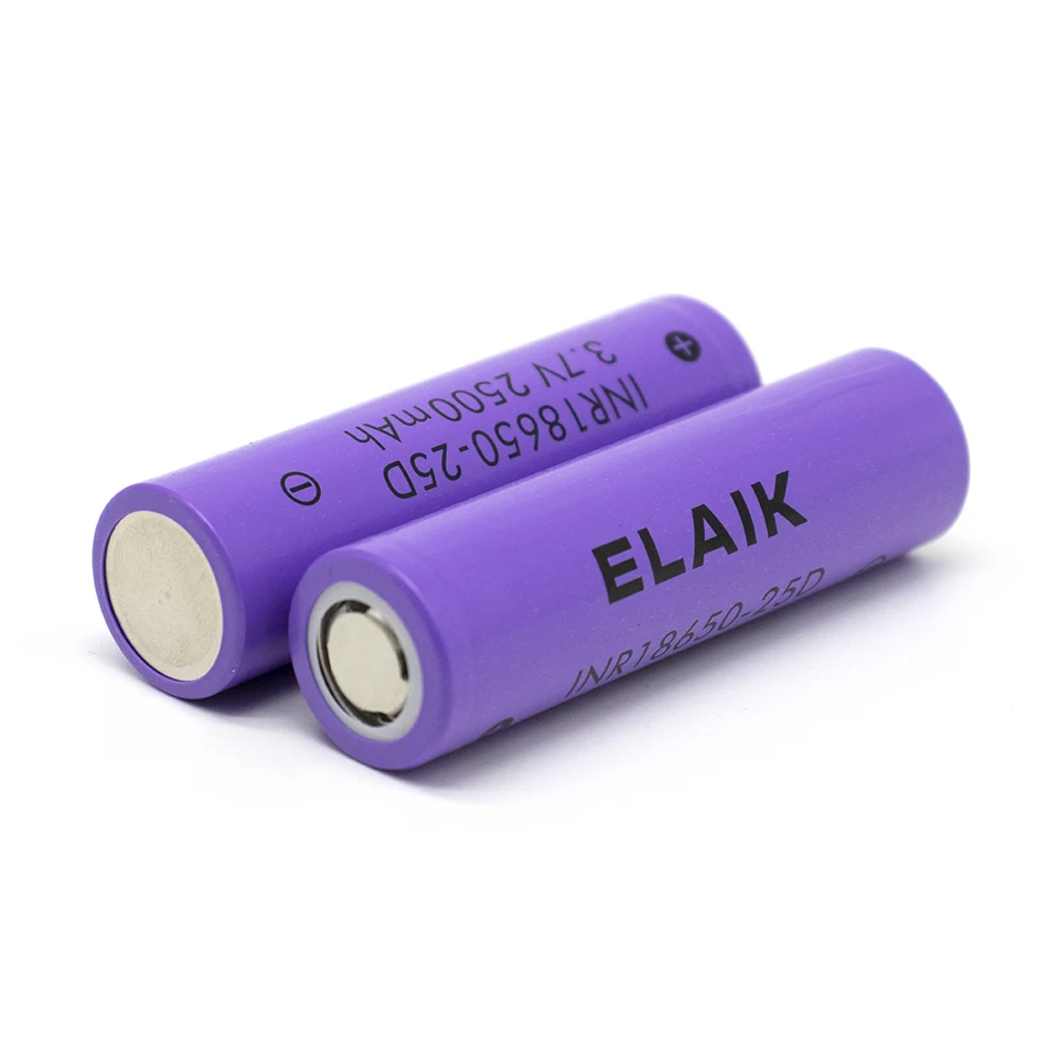 ELAIK-baterías recargables de litio para Dron, baterías de descarga continua de 20a, 3,7 v, 18650, 25D, 2500mAh, 8 piezas, nuevas y originales
