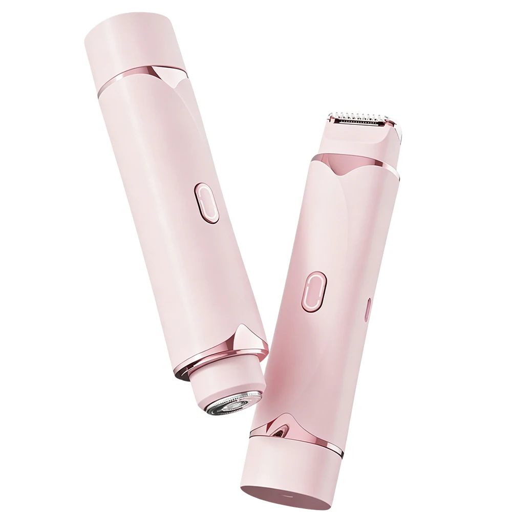 2-in-1 Elektrischer Damen-Rasierer mit Doppelkopf, Schmerzfreier Bikini-Trimmer für Nass-/Trockengebrauch, Abnehmbarer Kopf für Damen-Haarentfernung – Detail 16