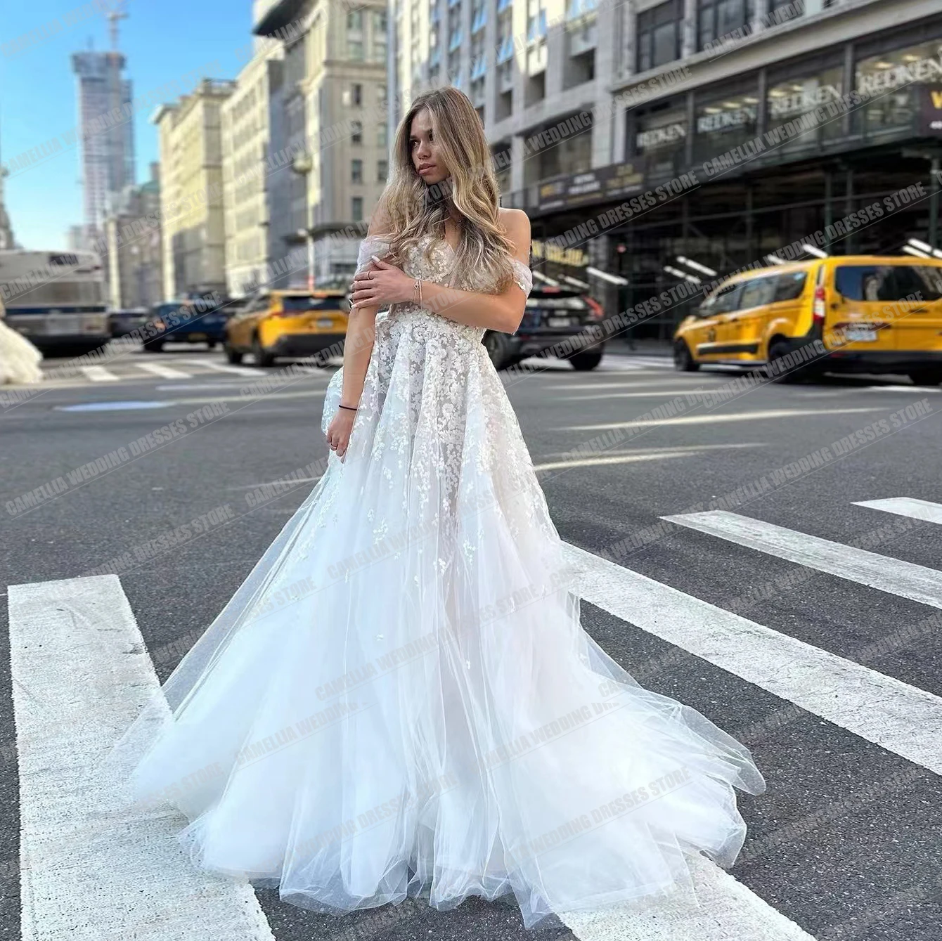 

BOHO Simple Slim Wedding Dresses For Women Off The Shoulder A Line Sweetheart Sexy Backless Sleeveless Formal Party Bridal Gowns