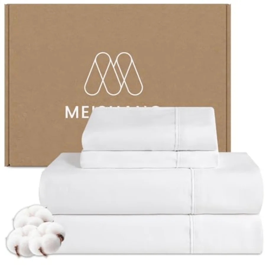 

Extra Deep Pocket Sheets 600 Thread Count Sheets Fits 18"24" in Deep Mattress100% Egyptian Cotton Sateen Weave Soft and Breatha