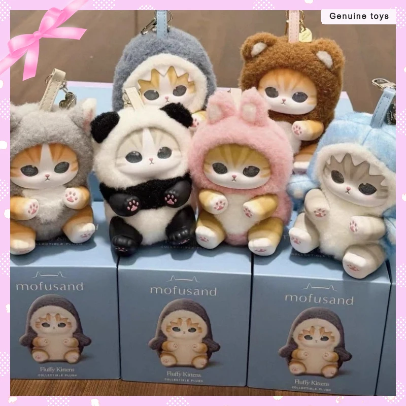 

2025 Новая милая кукла с изображением акулы и кота, глухая коробка, плюшевая кукла Mofusand со звездным глазом, слепая коробка, мультяшное украшение, милый рождественский праздничный подарок