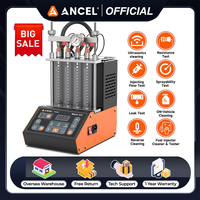 ANCEL ANJ400 GDI Car Fuel Injector Cleaner Tool 4 Cylinders Ultrasonic Cleaning EFI FEI injector Cleaner Gasoline Tester Machine