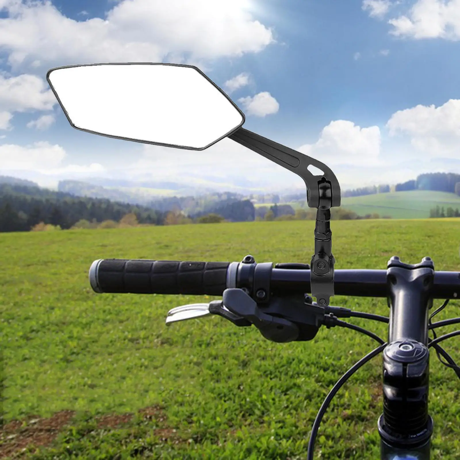 Handlebar Bike Mirror Easy Installation Rear View Mirror Adjustable 360 ̊ Rotatable for Mountain Bikes Road Bikes Ebikes