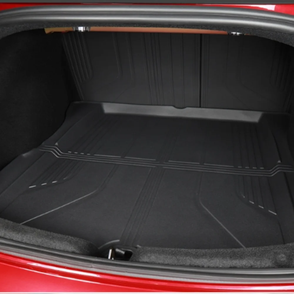 New Premium TPE Floor Mats for Tesla Model Y 2017-2024,All Weather Rear Trunk Storage Mat Anti-slip Pads Accessories