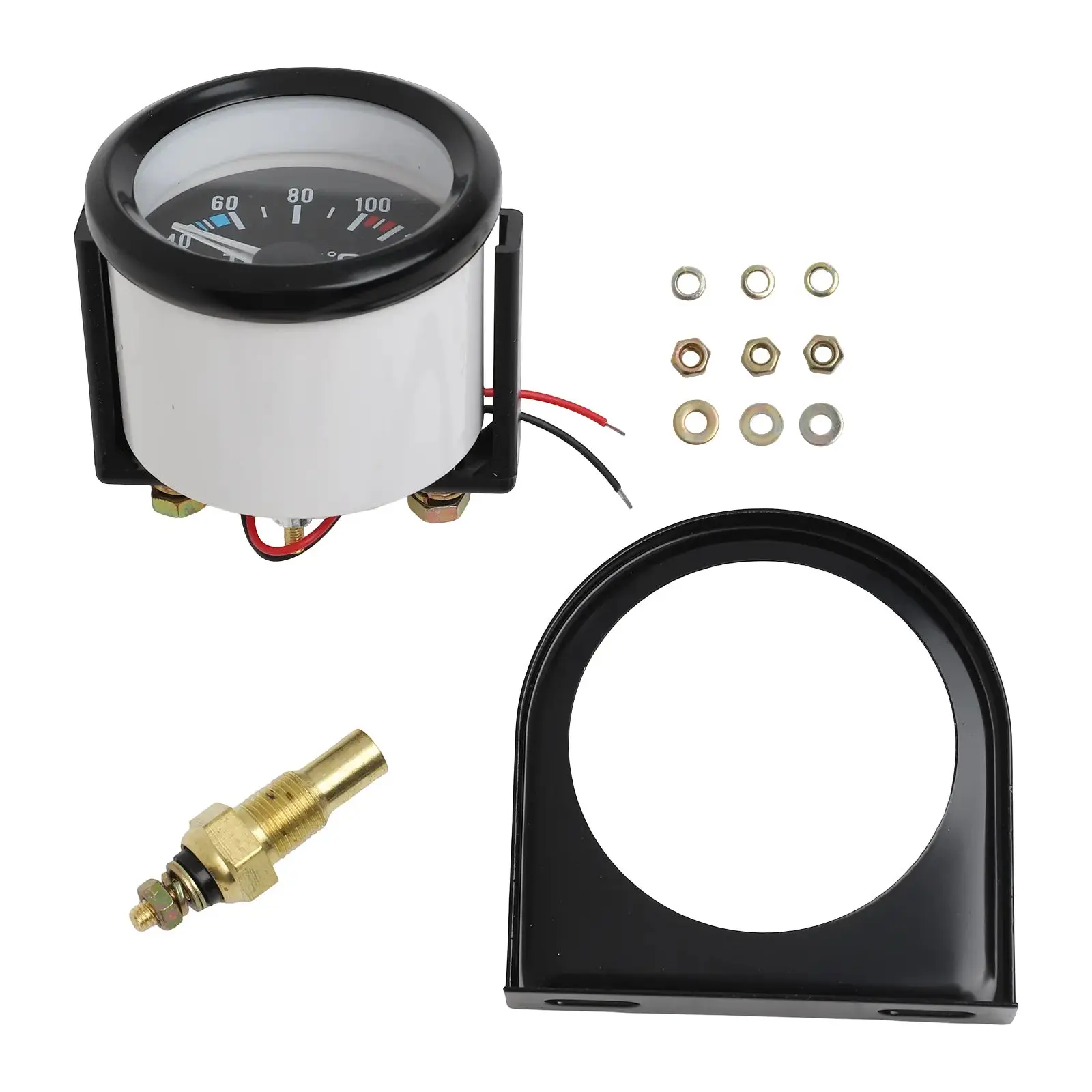 2 Inch LED Water Temperature Meter Bright Display for Easy Reading Ideal for Automotive Performance Monitoring