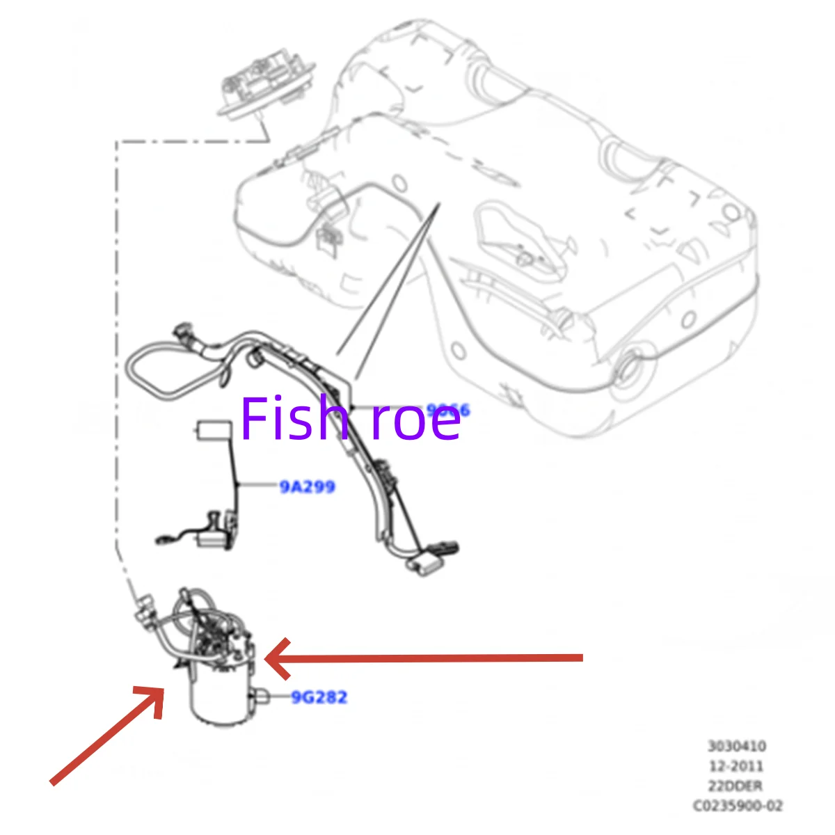 Fuel pump assembly LR026193 BJ32-9A407-BA A2C5340890180 is suitable for Range Rover Evoque L538/2.2T