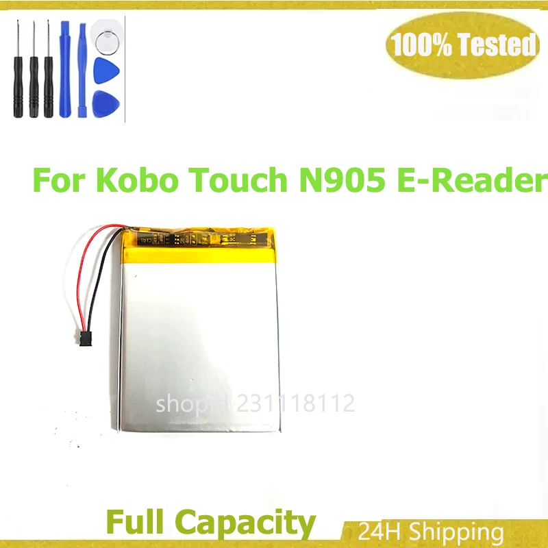 

Аккумулятор для электронного чтения Kobo Touch N905, новый литий-полимерный аккумулятор 3,7 В, 1000 мАч, H384355, аккумулятор + инструменты