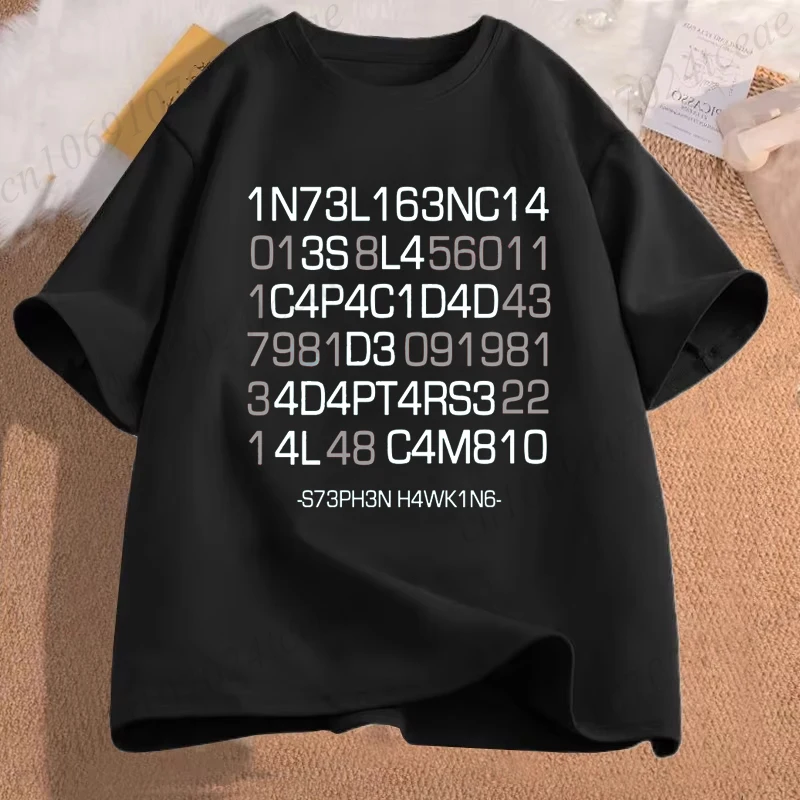 Fun T-Shirt Spanish Geek T-Shirt Oversized Unisex T-Shirt Intelligence Is the Ability to Adapt to Change T-Shirt Top