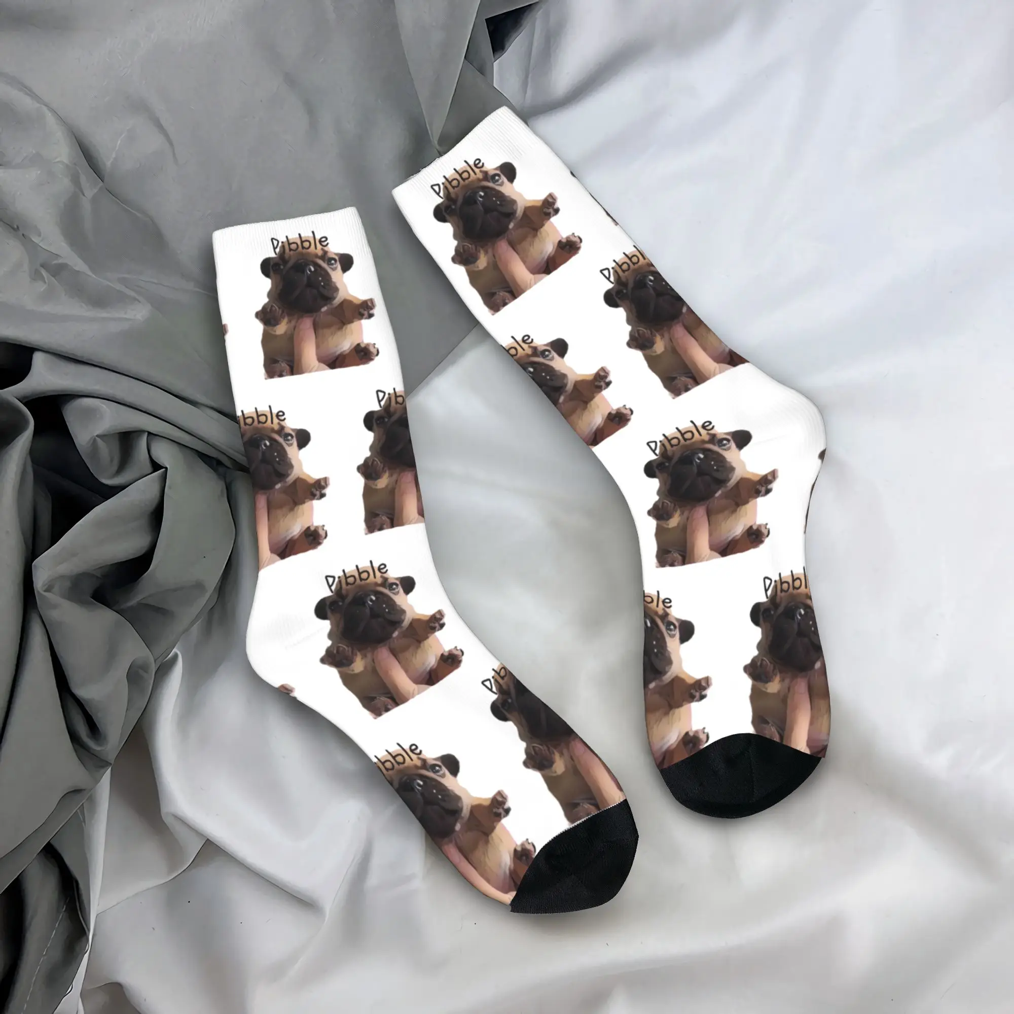 

Милые носки Pibble the Dog для мужчин и женщин, забавные счастливые носки из полиэстера, сумасшедшие весенне-летние, осенне-зимние средние носки-трубы, подарки