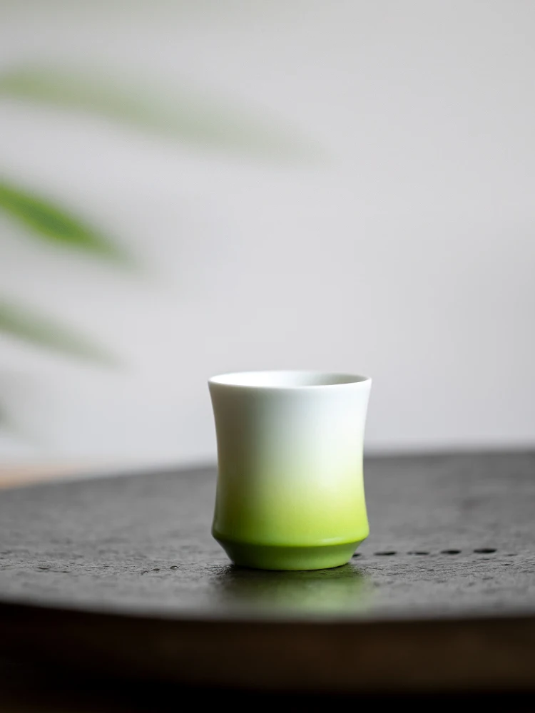 Handmade Ceramic Tea Cup Coffee Cup Bamboo Design Chinese Style Tea Set Wine Set High Aesthetic Value Traditional Craft Dinne...