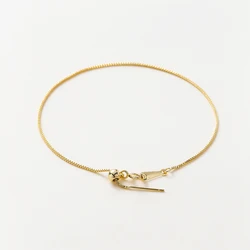 2Pcs 22cm 14K/18K Gold Color Plated Brass Necklace Bracelet Chain for DIY Women Fashion Gifts Jewelry Making Accessories