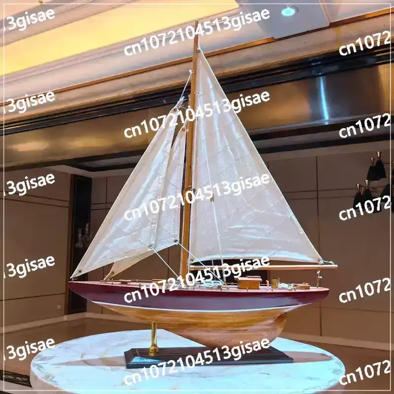 Ship Wooden Sailboat Model Kit Single Mast American European Style Entryway Decor Smooth Sailing
