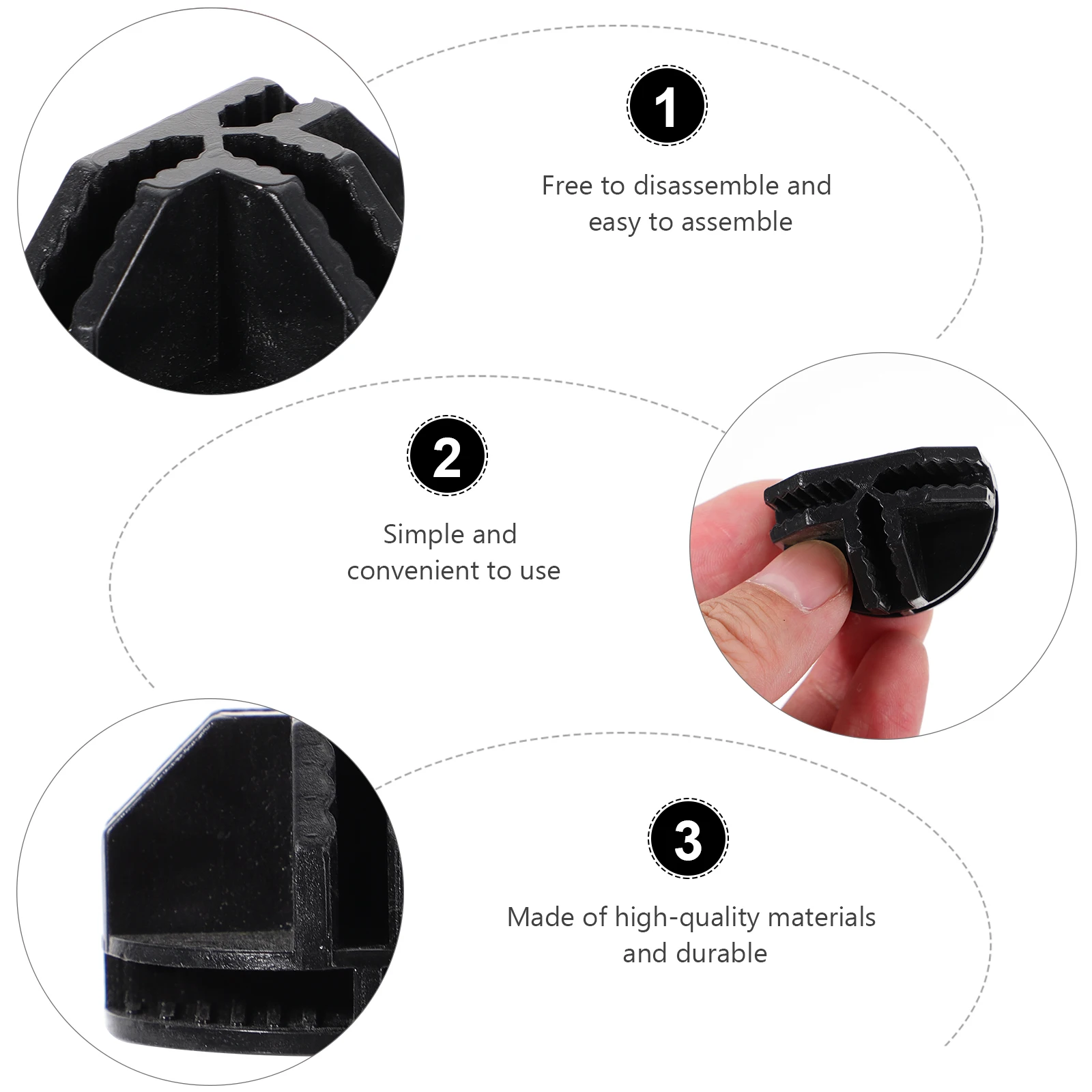

20pcs Cube Connectors Black White ABS Plastic Stackable Modular Organizer Shelf Storage Brackets Wardrobe Shoe Cabinet Wire Cube