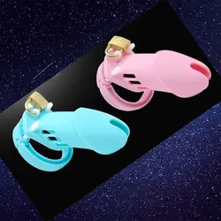 Soft Silicone Chastity Cock Cage for Mens Sex Toy Chastity Device Nine Color Male Chastity Belt with 5 Cock Ring Penis Sleeve