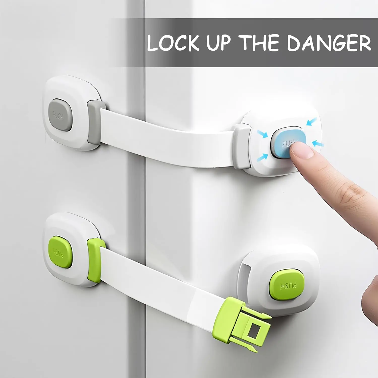 1PCS RV Cabinet Door Lock No Drill Adhesive For Fridge Toilet Oven Furniture Motorhome Furniture Door Safety Lock Accessories view 6