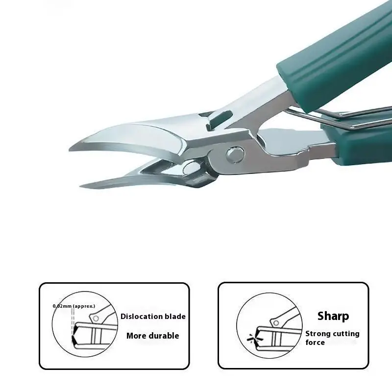 Coupe-ongles anti-éclaboussures, grand, épais, dur, spécial, pince diagonale pointue, ciseaux à ongles, outils de manucure ménagers