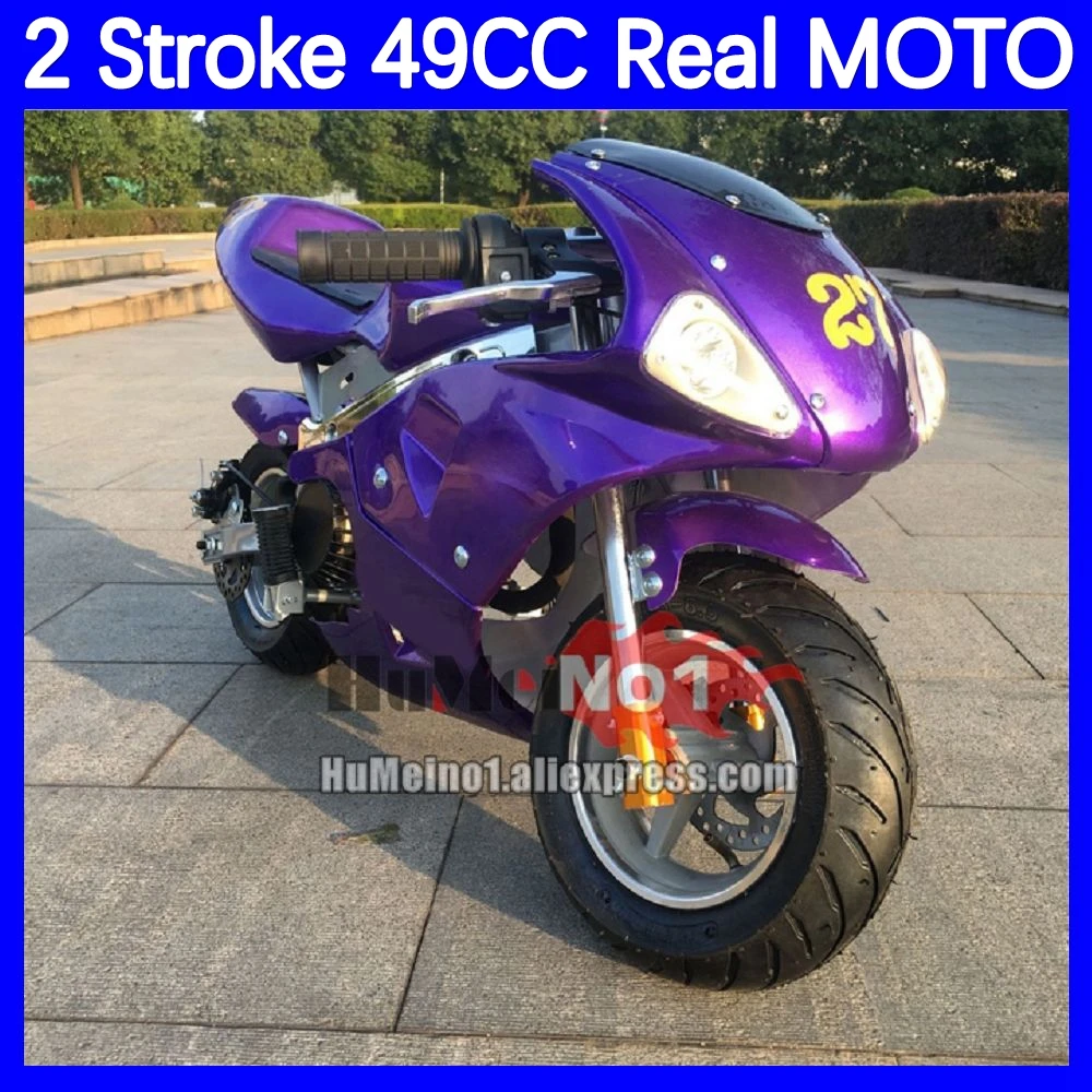 49CC 2Stroke Gasoline Motorcycle Cool Nice Fashionable Popular Fashion Racing MOTO Children Birthday Gifts Motorbike Pocket Bike