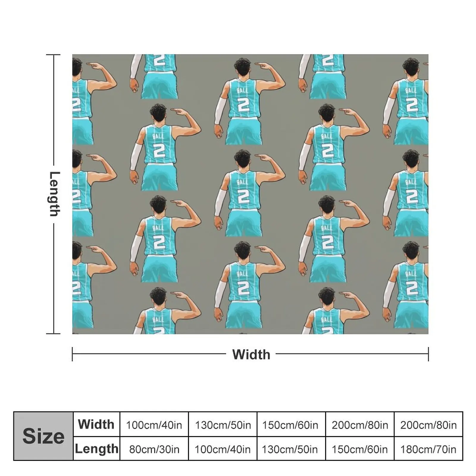 Lamelo Ball melo Vector Standing Throw Blanket Blankets Sofas Of Decoration christmas decoration Soft Weighted Blankets