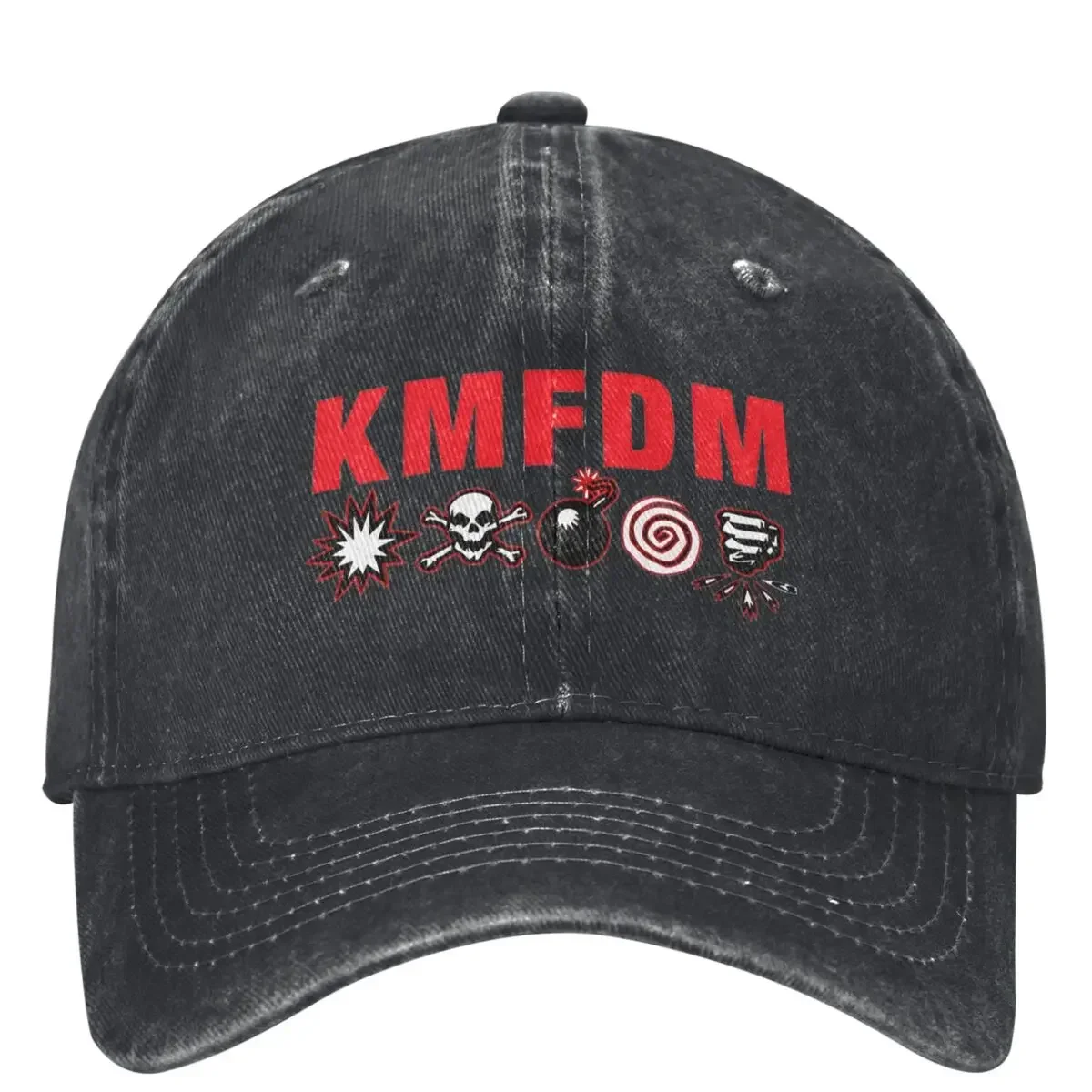 Kmfdm Symbols Baseball Cap Rock Band Unisex Teens Designer Trucker Dad Hat Spring Streetwear Running Hippie Baseball Caps