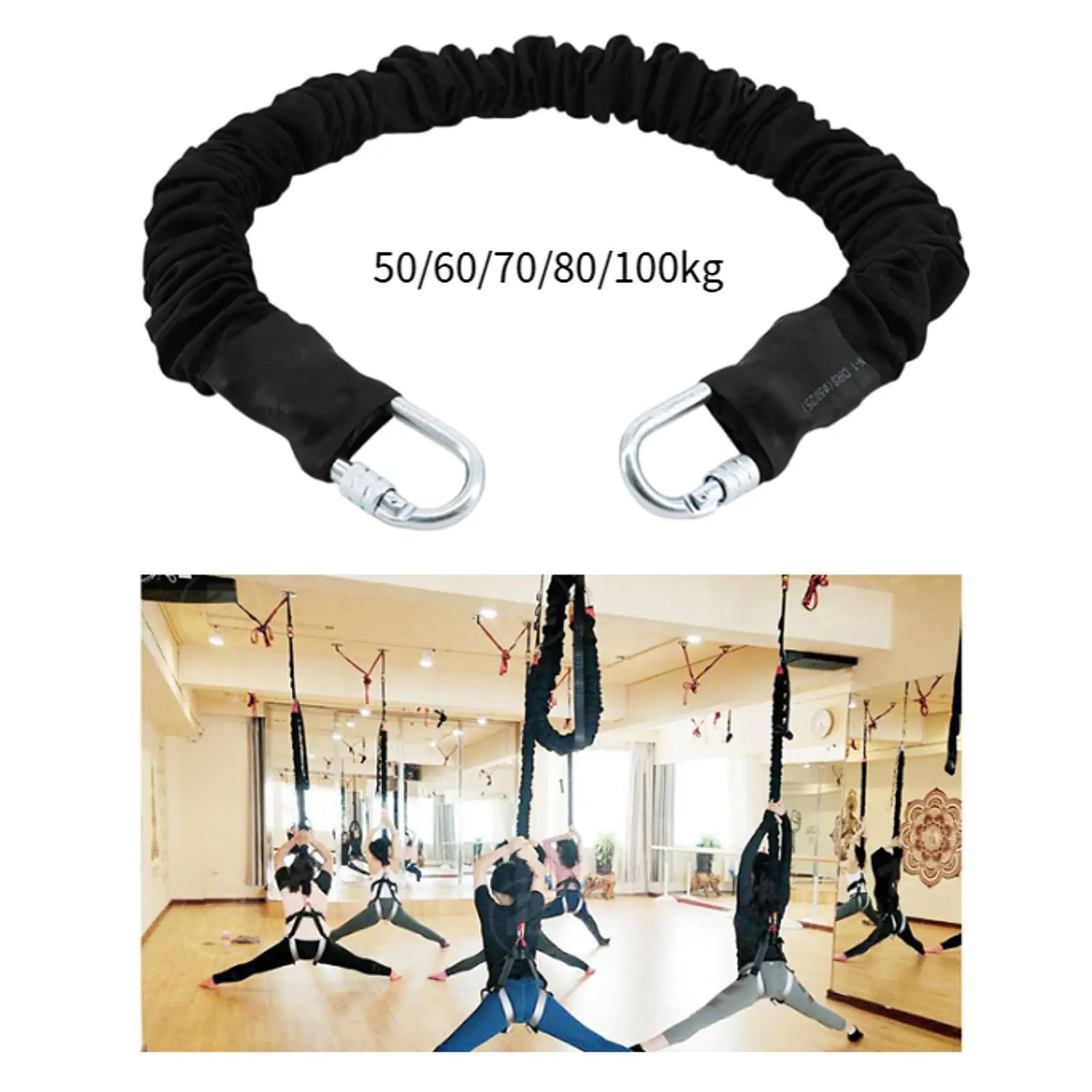 Elastic Yoga Dance Belt Body Stretching Training Assisted Pull up Bands for Home Gym Yoga Supplies