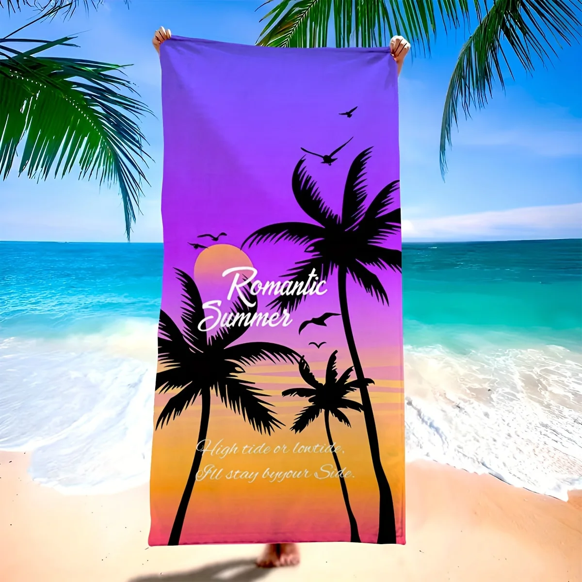 

Tropical Coconut Tree Beach Towel Super Absorbent Quick-Dry Microfiber Mat For Swimming Pool Yoga & Outdoor Adventures Free Ship