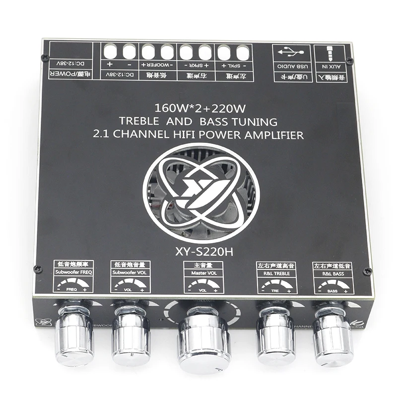 

XY-S220H Bluetooth 5.1 Subwoofer Amplifier Board TDA7498E 2.1 Channel 160WX2+220W Power Audio Stereo Amplifier Board Bass ICs