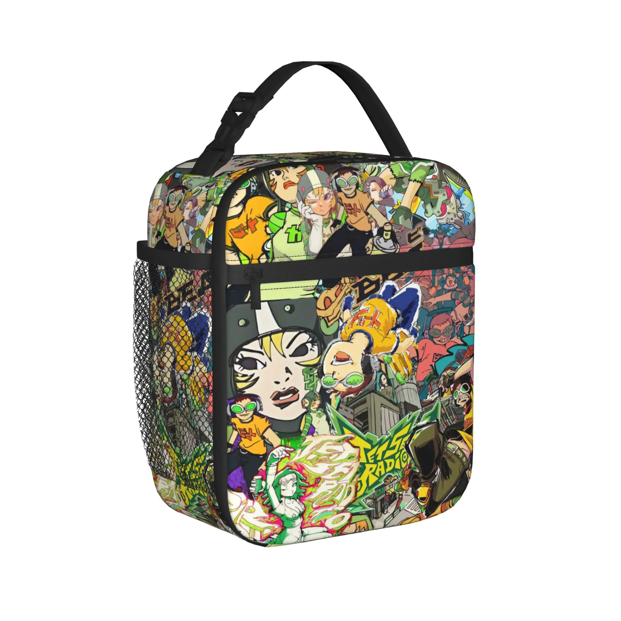 Jet Set Radio Future Lunch Bag  School Lunch Box For Girls Funny Graphic Tote Food Bags Waterproof Portable Cooler Bag