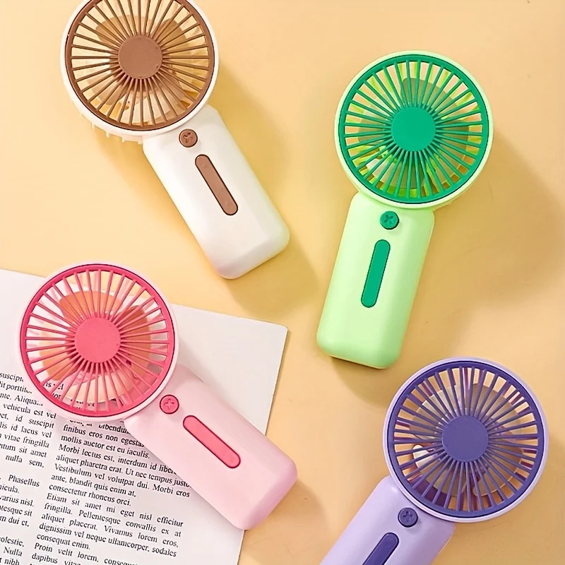 Q1B_Mini ventilateur en option quatre couleurs, portable et compact, ventilateur portatif sans batterie adapté à divers scénarios