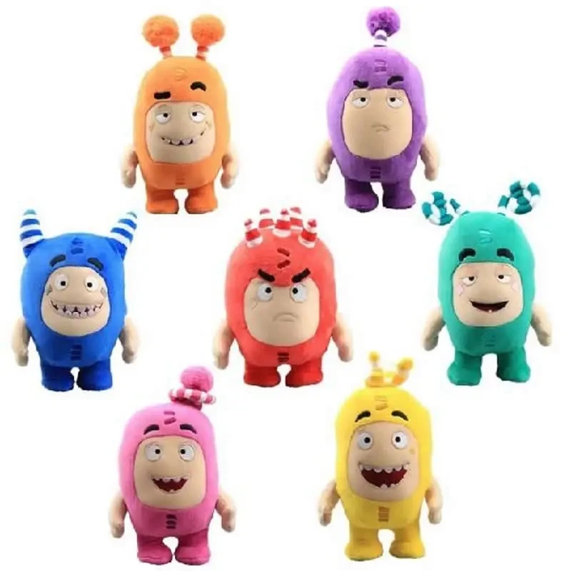 24cm Cartoon Oddbods Anime Plush Toy Treasure of Soldiers Monster Fuse Bubbles Zeke Jeff Doll for Kids Gift Soft Stuffed Toy