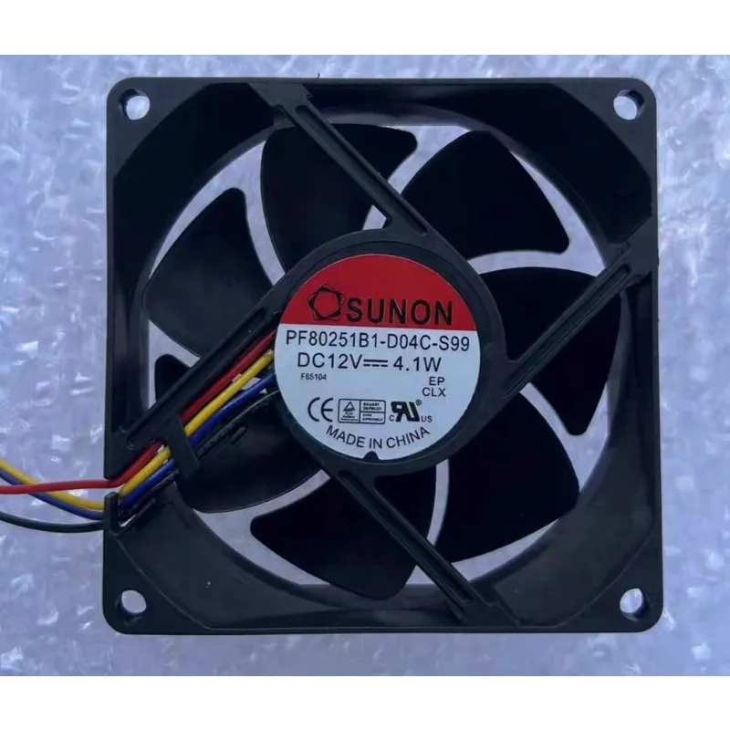 New Cooling Fan for SUNON PF80251B1-D04C-S99 12V 4.1W Cooler Fan 4-wire 80*80*25mm