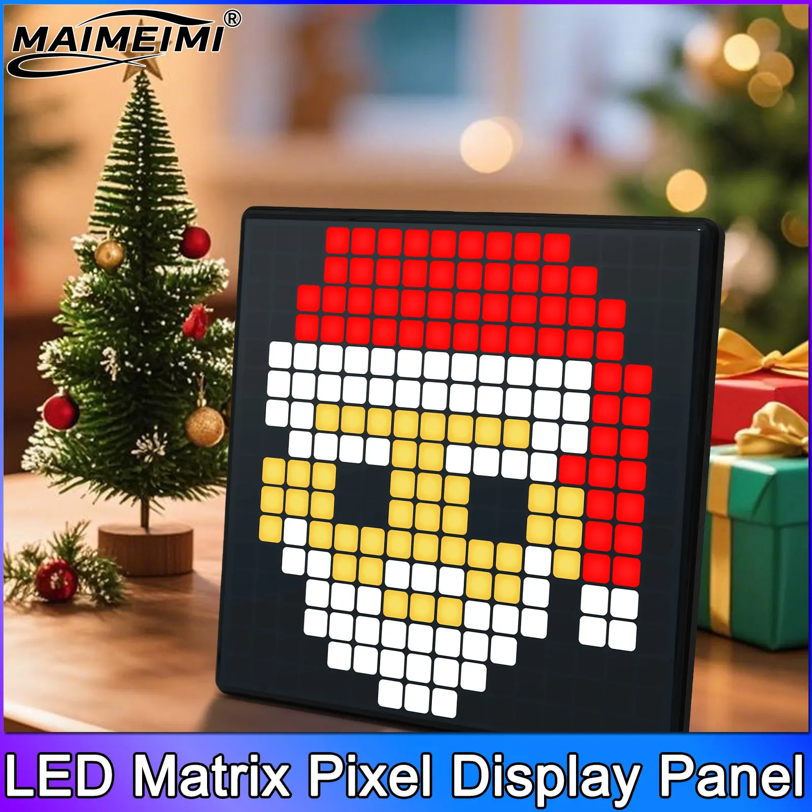 

Умный RGB USB светодиодный матричный пиксельный дисплей, панель, Bluetooth-совместимое приложение, программируемые часы с текстом в стиле аниме, граффити, цифровое искусство