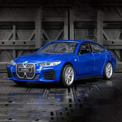 1:34 BMW I4 M50 Supercar Alloy Model Car Toy Diecasts Metal Casting Sound and Light Car Toys For Children Vehicle X51